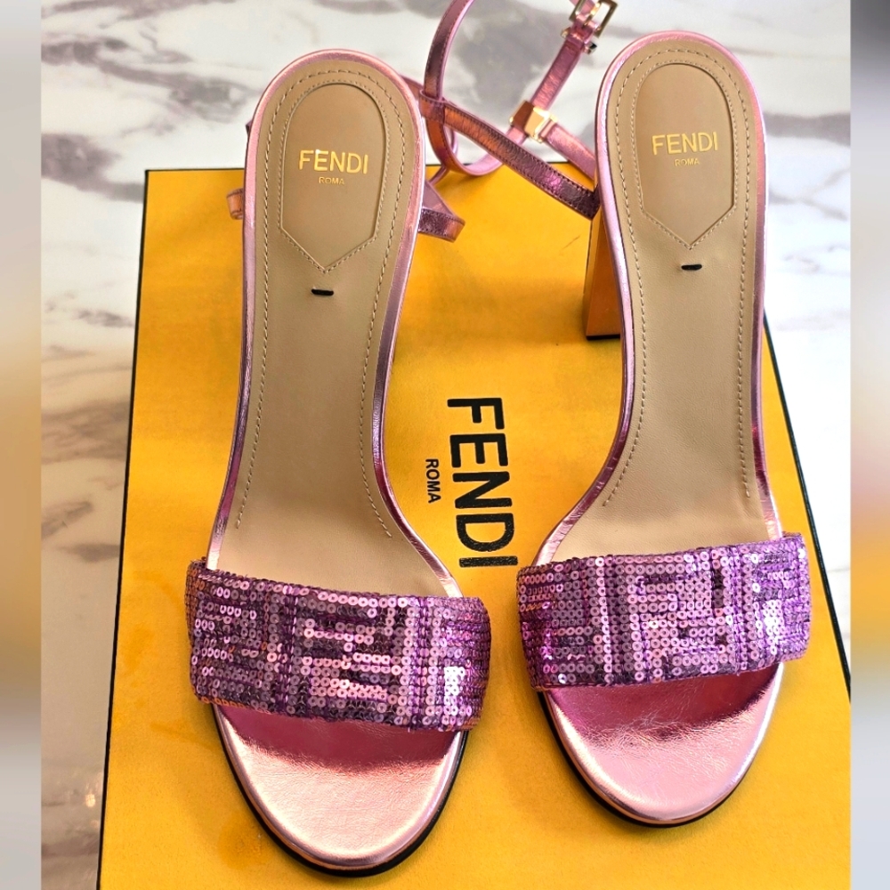 Fendi Shimmering Pink Heels